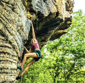 Person rock climbing