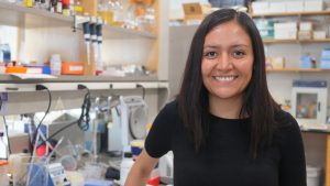 Person smiling in lab